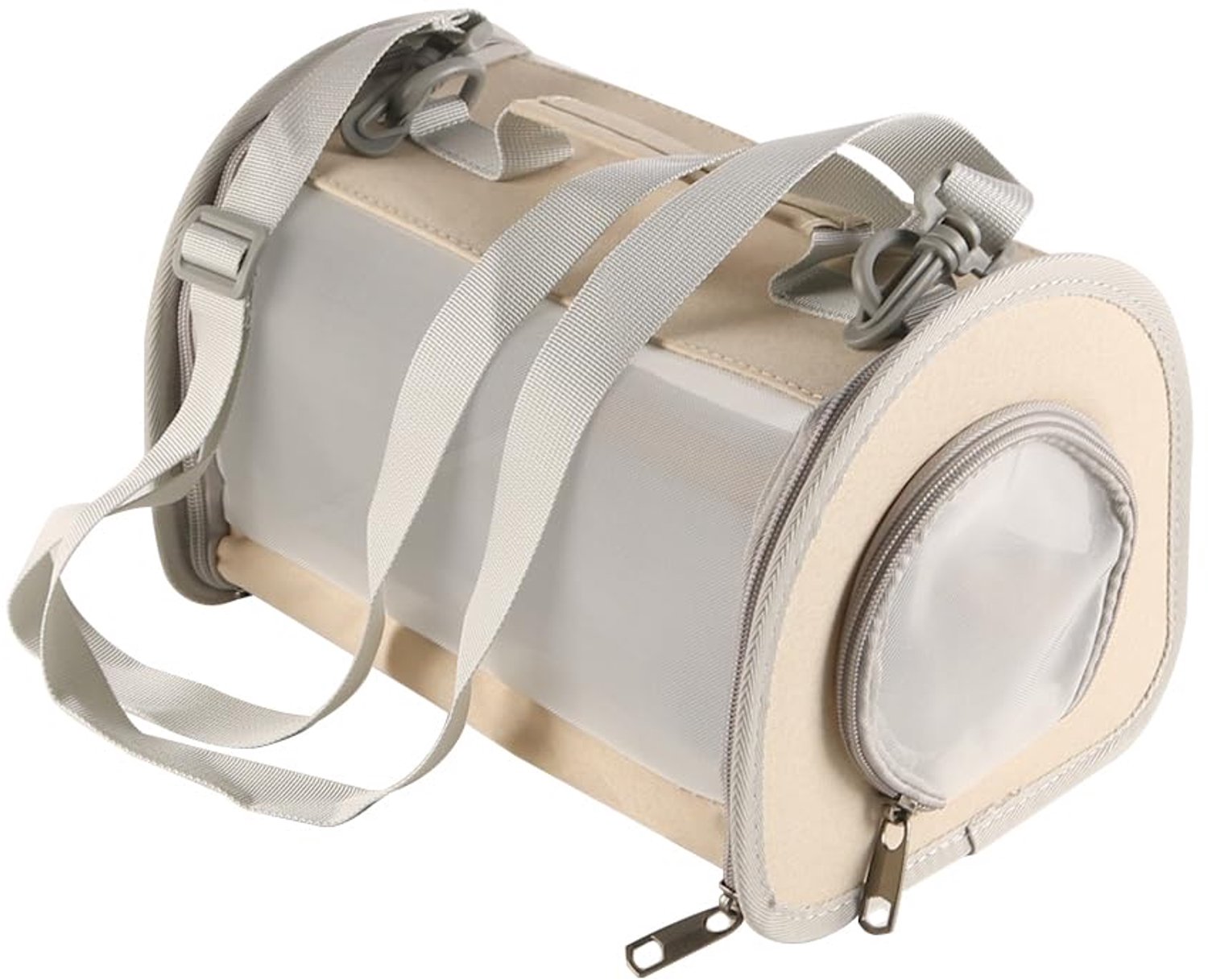 Cavia Draagtas - Draagbare Huisdierdrager - Ademend Gaas - 2 Vensters - 1 Zijopening - 27x18x15cm - Lichtgewicht 0,38kg - Huisdier Draagtas