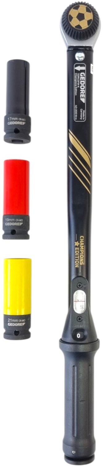 Gedore TORCOFIX K 1/2" 40-200 Nm Champions-Edition momentsleutel ( 3549984 ) + 3x krachtmoersleutelbit