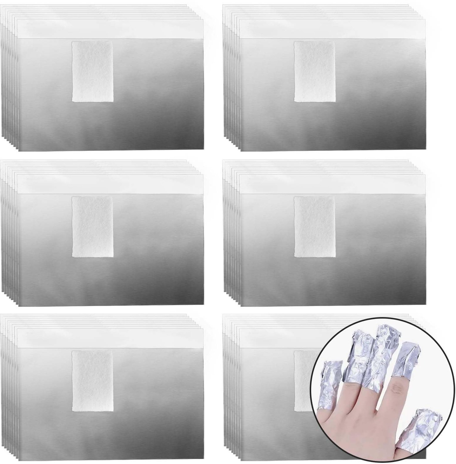 Aluminiumfolie Nagelwraps met Wattenschijfjes (700 Stuks)