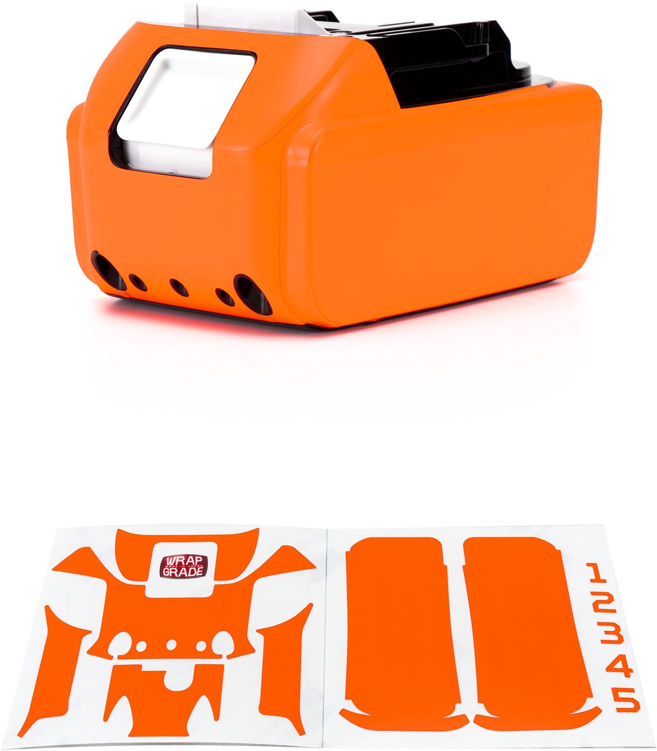 Sticker voor 18V Batterijen - Neon Oranje
