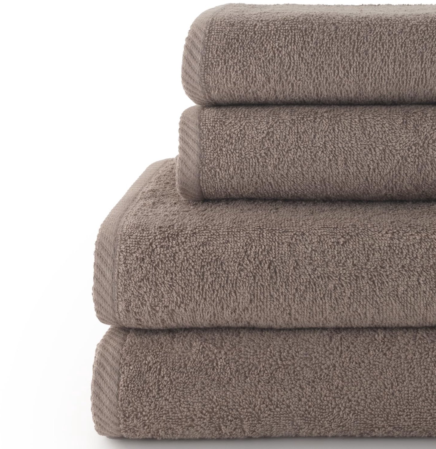Handdoekenset 4-delig - 2 Handdoeken & 2 Badhanddoeken - 100% Katoen - 500g/m²