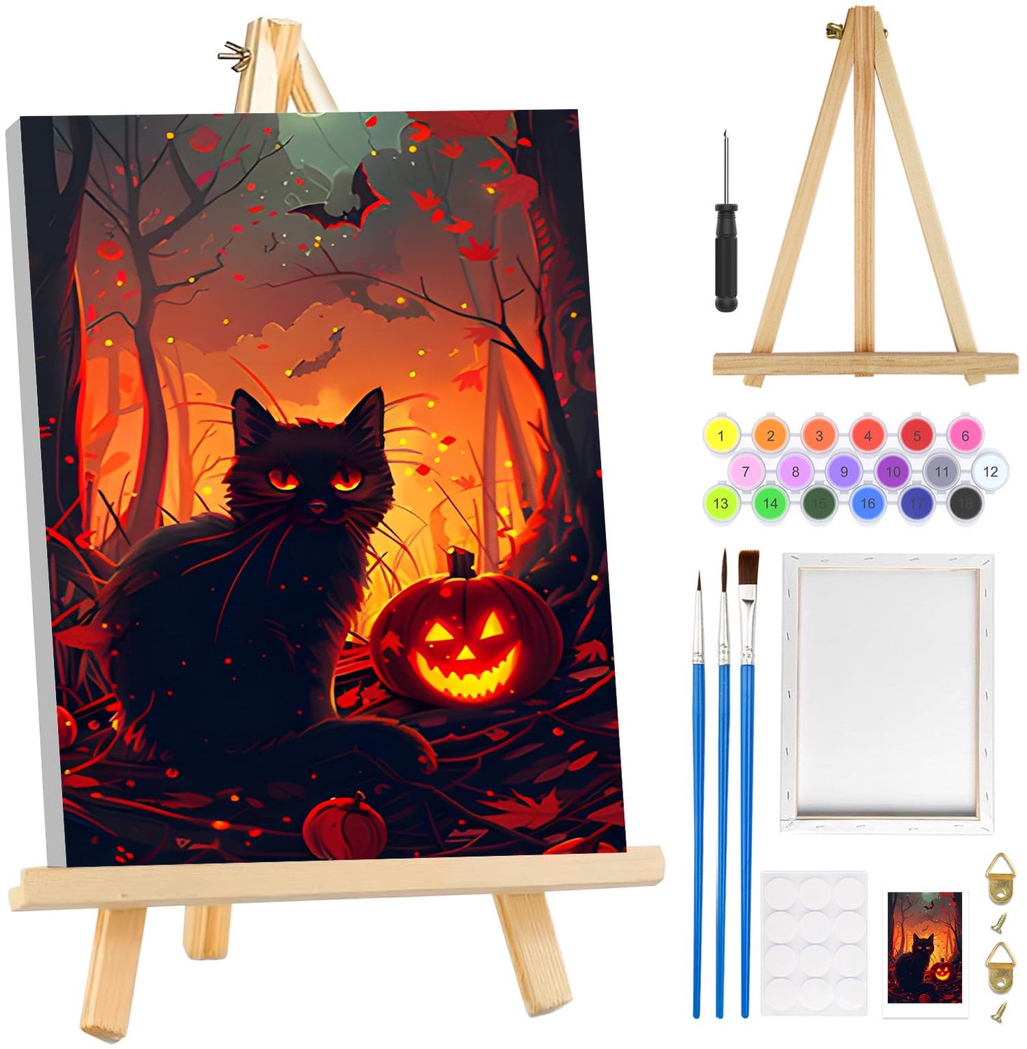 Schilderen op Nummer Set voor Volwassenen met Halloween Thema