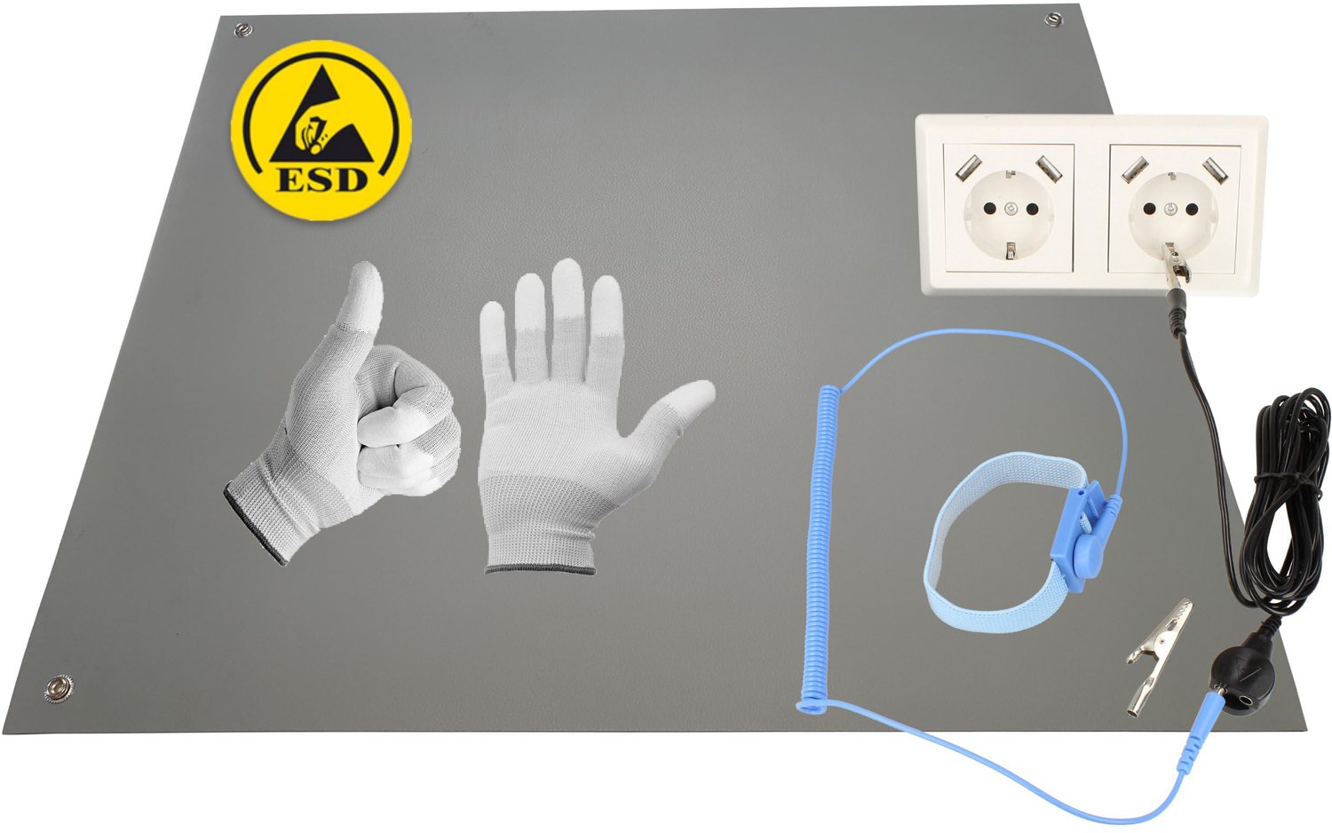 Antistatische ESD Werkmat met Handschoenen en Accessoires