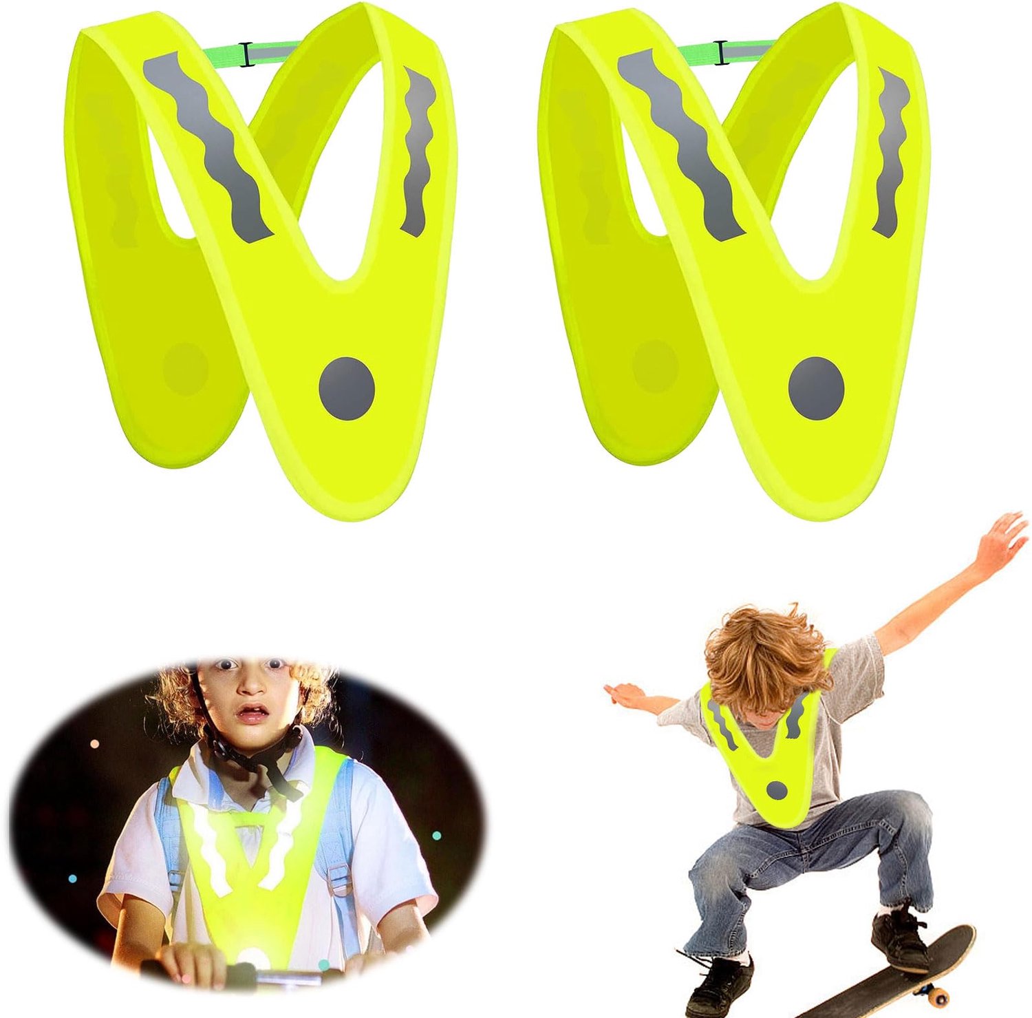 Reflecterende Veiligheidsvest voor Kinderen, 2 Stuks