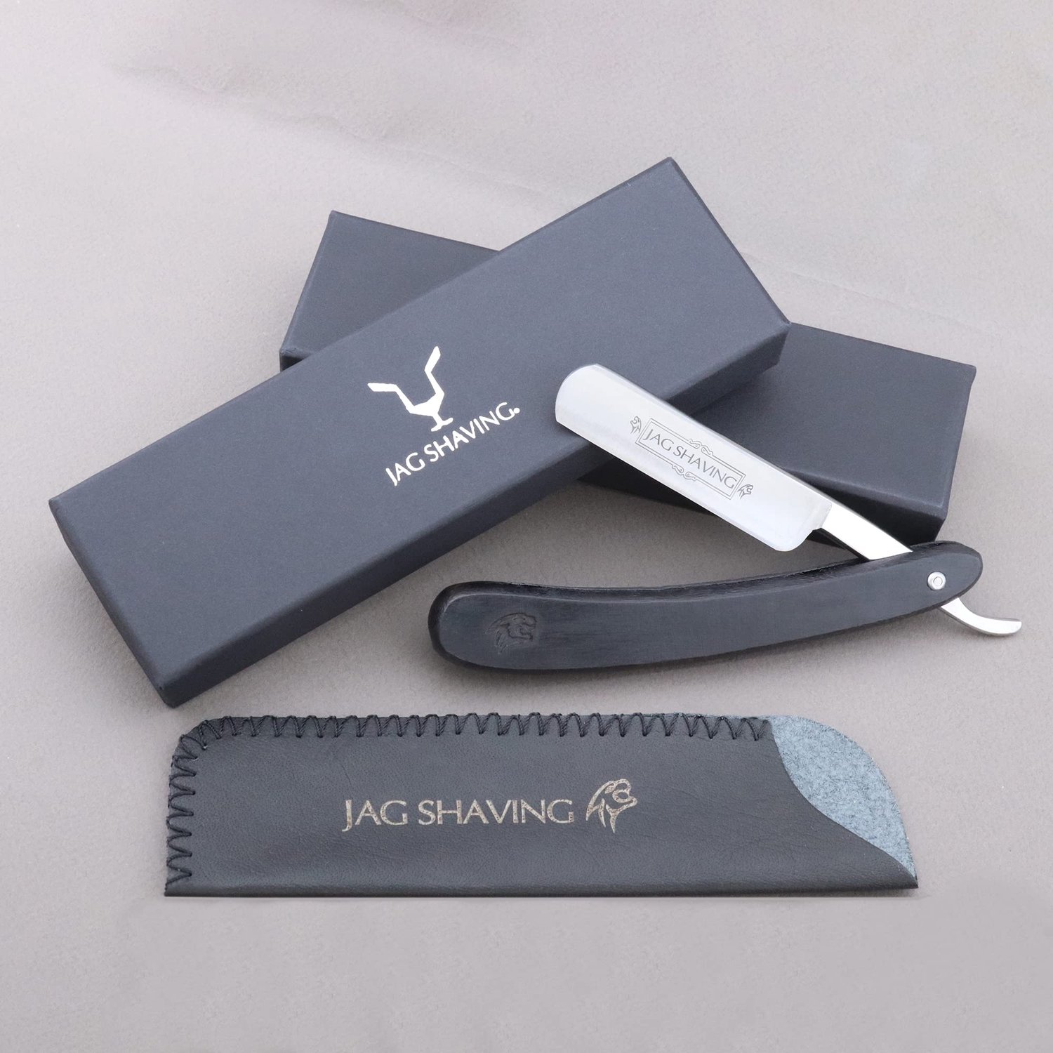 Jag Scheermes - Duurzaam Scheermes met Leren Pouch