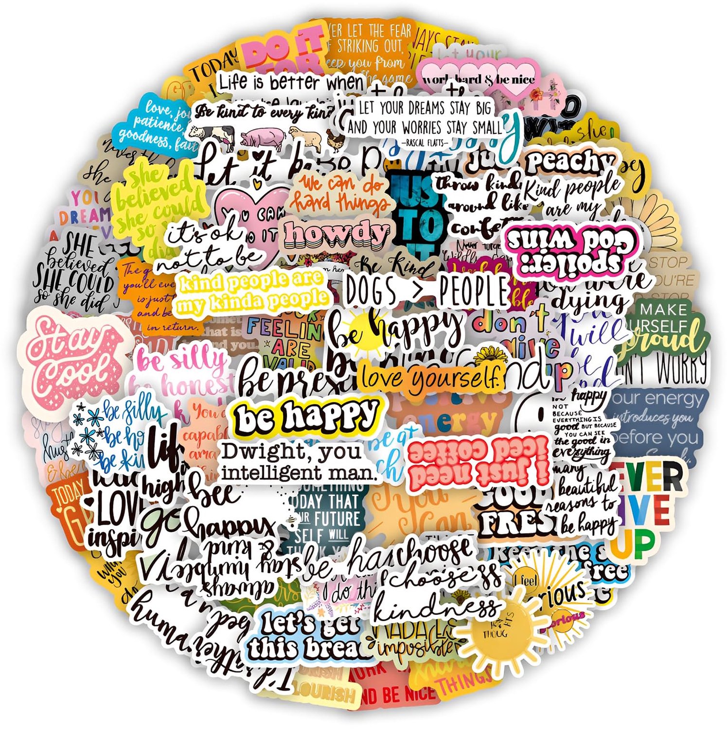 Set van 100 Motivatie Stickers voor Diverse Toepassingen
