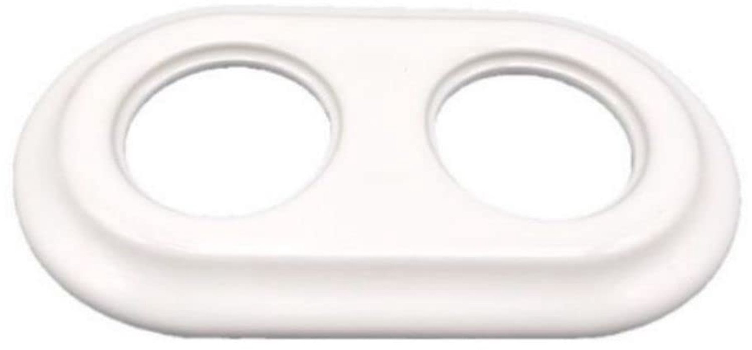 Dubbel Frame Wit Porselein - Inbouwframe voor 2 Mechanismen - Tijdloos Design - Geschikt voor Binnenshuis - Horizontaal/Verticaal Gebruik - Inbouwschakelaar