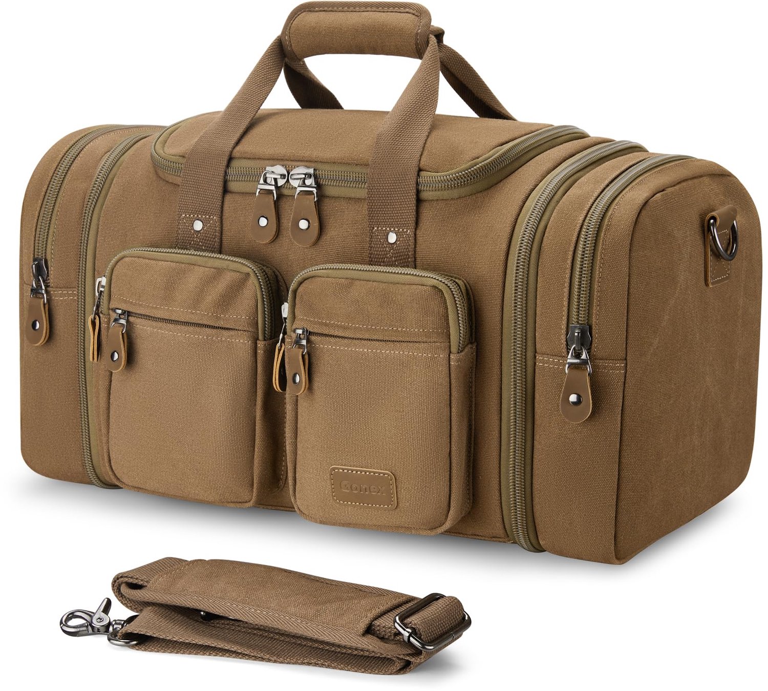 Canvas Duffel Bag met Wet/Dry Compartiment en 50L Capaciteit