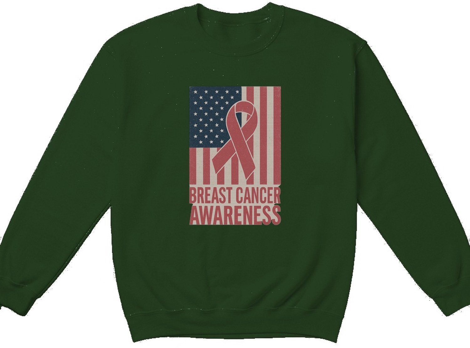 Borstkanker Bewustzijn Sweater – BREAST CANCER AWARENESS – Vintage Outfit – Unisex Sweater voor Dames & Heren – Origineel Cadeau