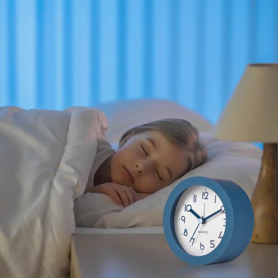 Kinderen Alarmklok 10 cm, Stille Wektimer met Nachtlampje — afbeelding 3