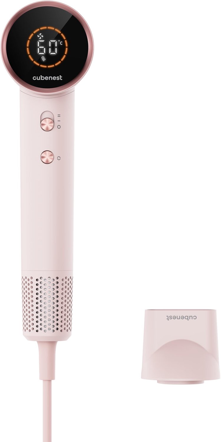 Haardroger met Ionentechnologie en LED-Display in Roze