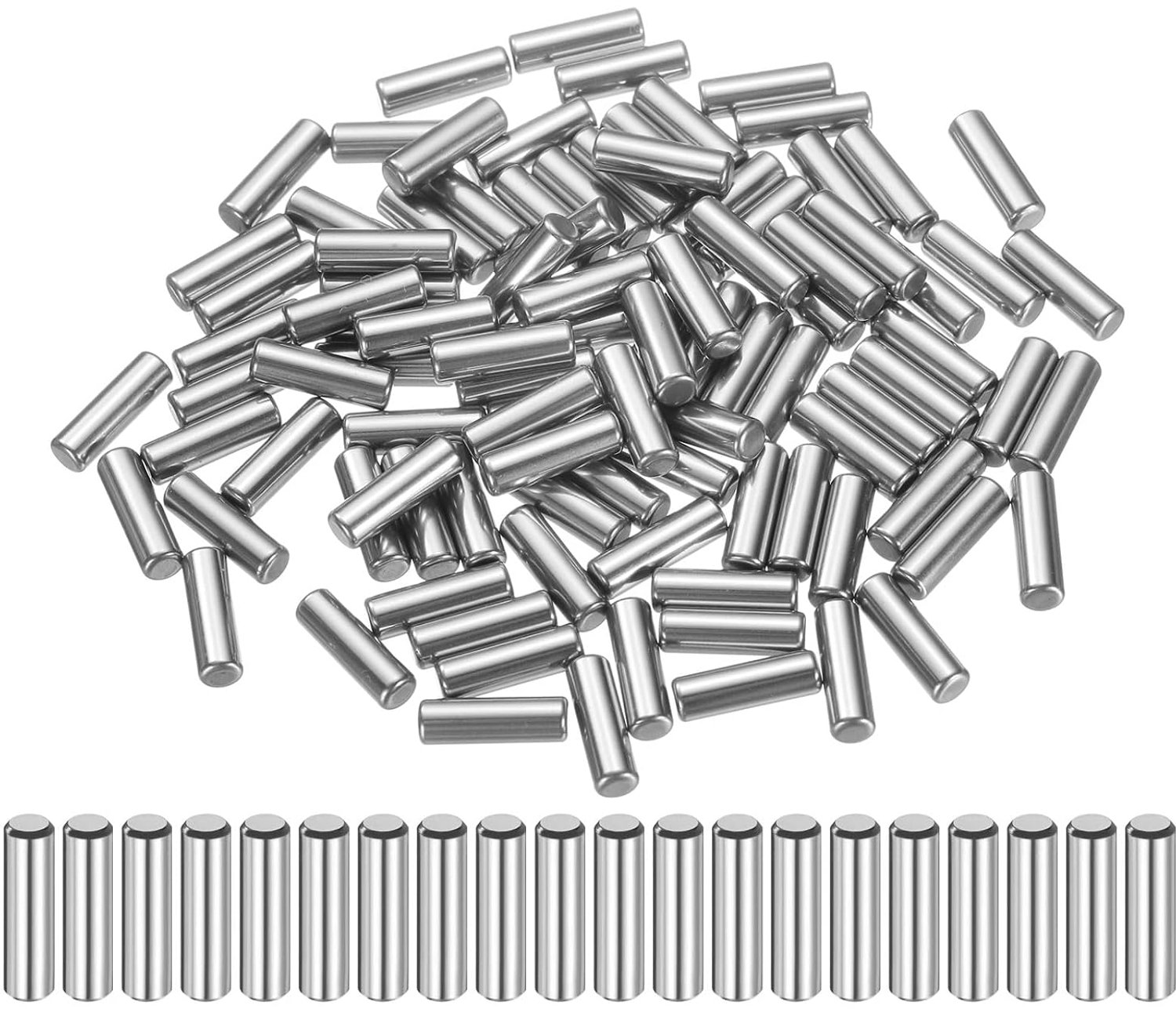cilinderstiften 4 x 13 mm - roestvrij staal - 100 stuks - ideaal voor meubels - m-winkel