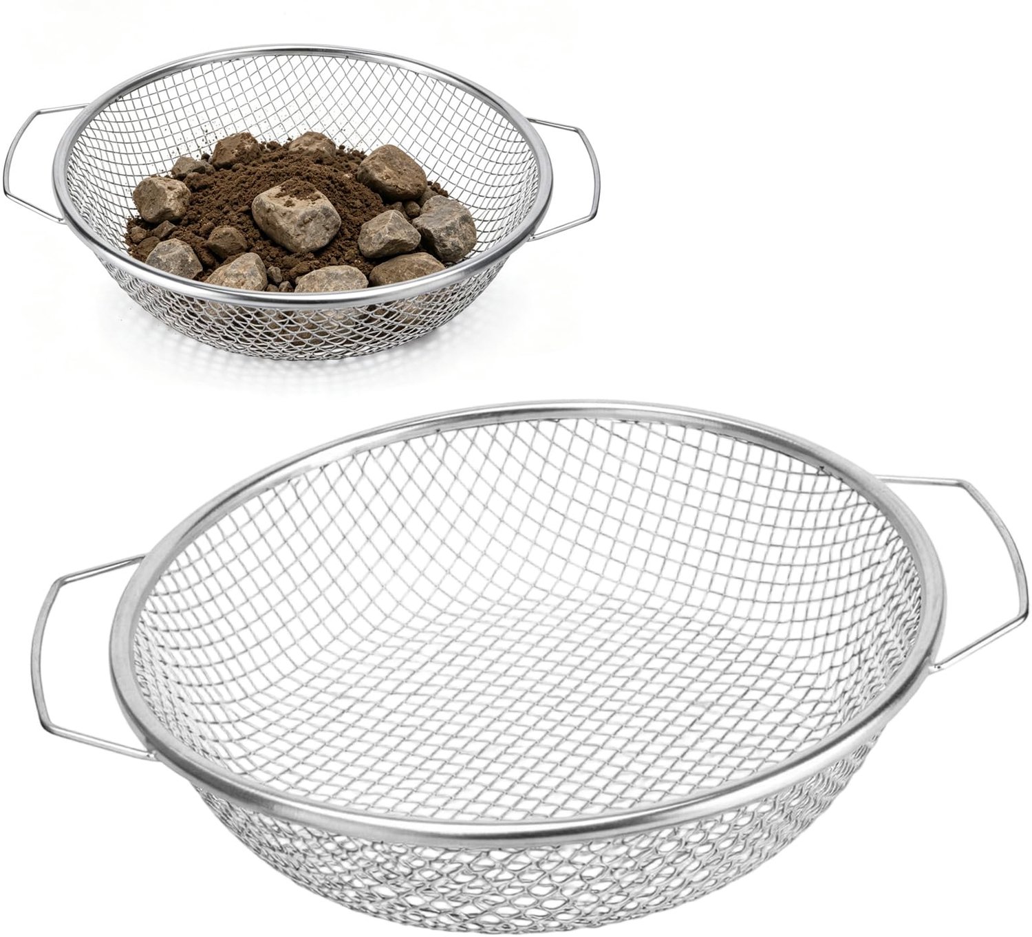 Ronde Tuinsieve met Handvat - Voor Zand, Aarde en Composts
