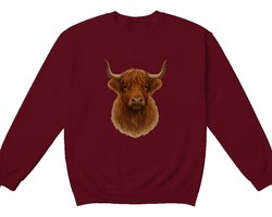 Highland Koe Sweater – Majestueuze Highlander – Dierlijke Outfit – Unisex Sweater voor Dames & Heren – Origineel Cadeau