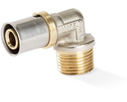 Persfitting 20-delig - Hoek 90° met 3/4" Draad