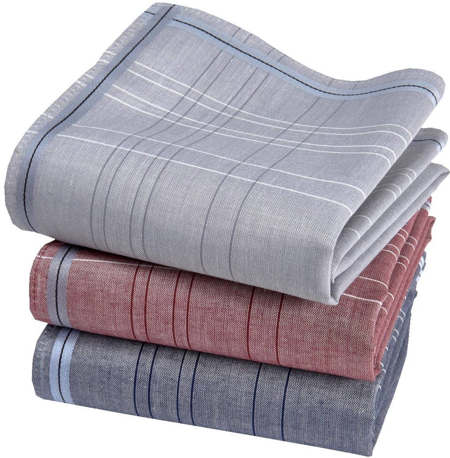 Zakdoeken van 100% gekamd katoen - 3 Stuks - 45 x 45 cm
