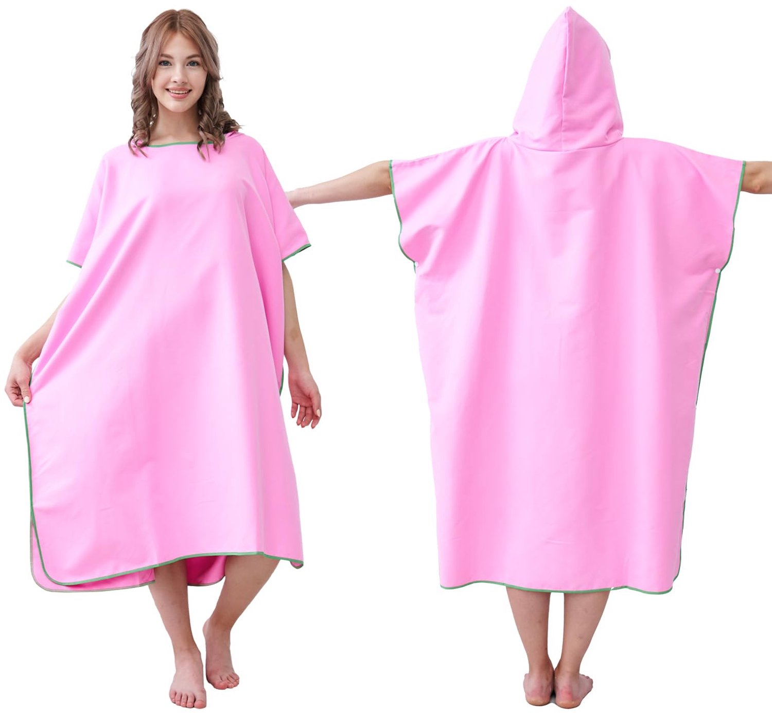 Microvezel Surf Poncho Handdoek voor Volwassenen Roze