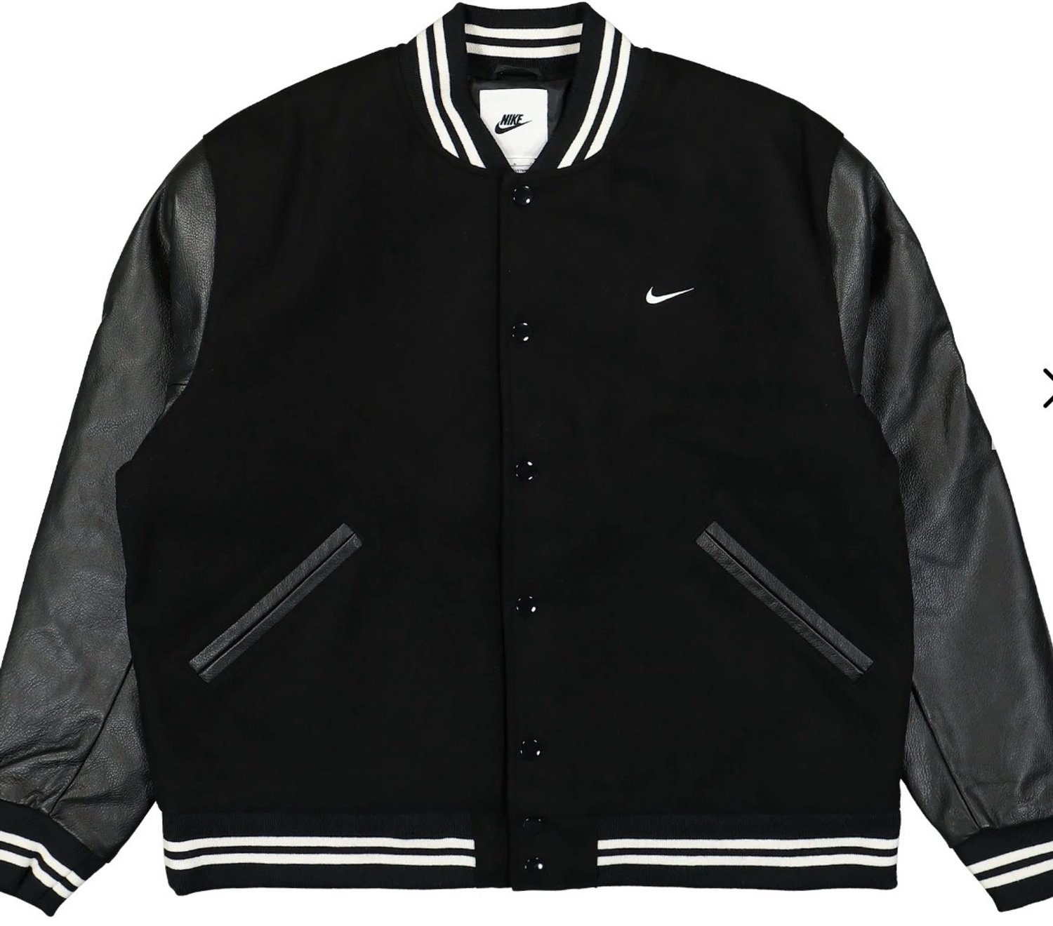 NIKE AUTHENTICS VARSITY JACKET bomber jacket Zwart