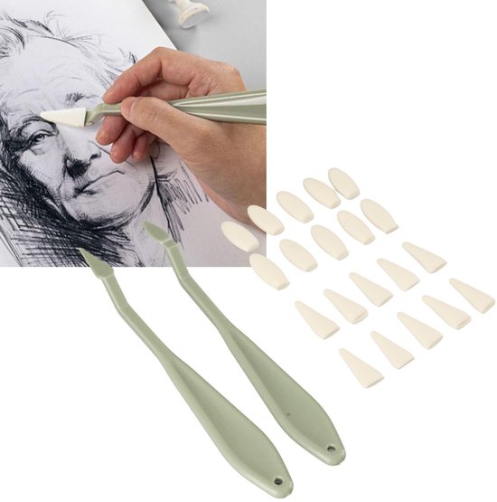 Schetsmes Pen met Vervangbare Koppen voor Artists en Creatieve Projecten — afbeelding 3