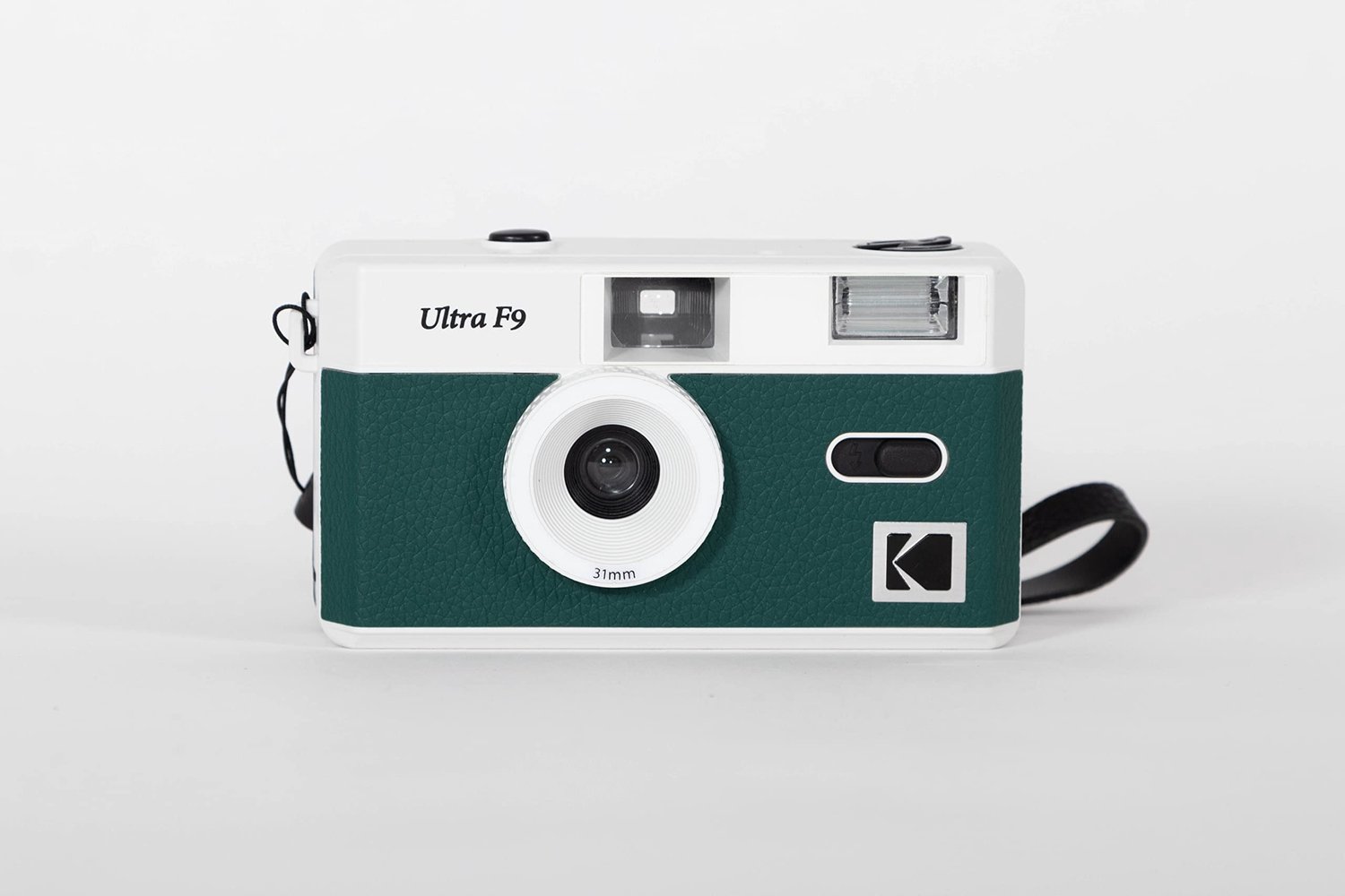 35mm Filmcamera Ultra F9 - Retro stijl met ingebouwde flitser - Donkergroen