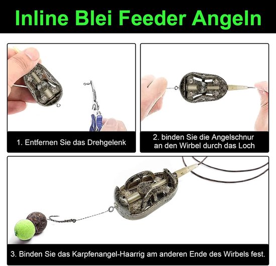 5-in-1 Feeder Accessoires voor Karpervissen met Diverse Gewichten — afbeelding 4