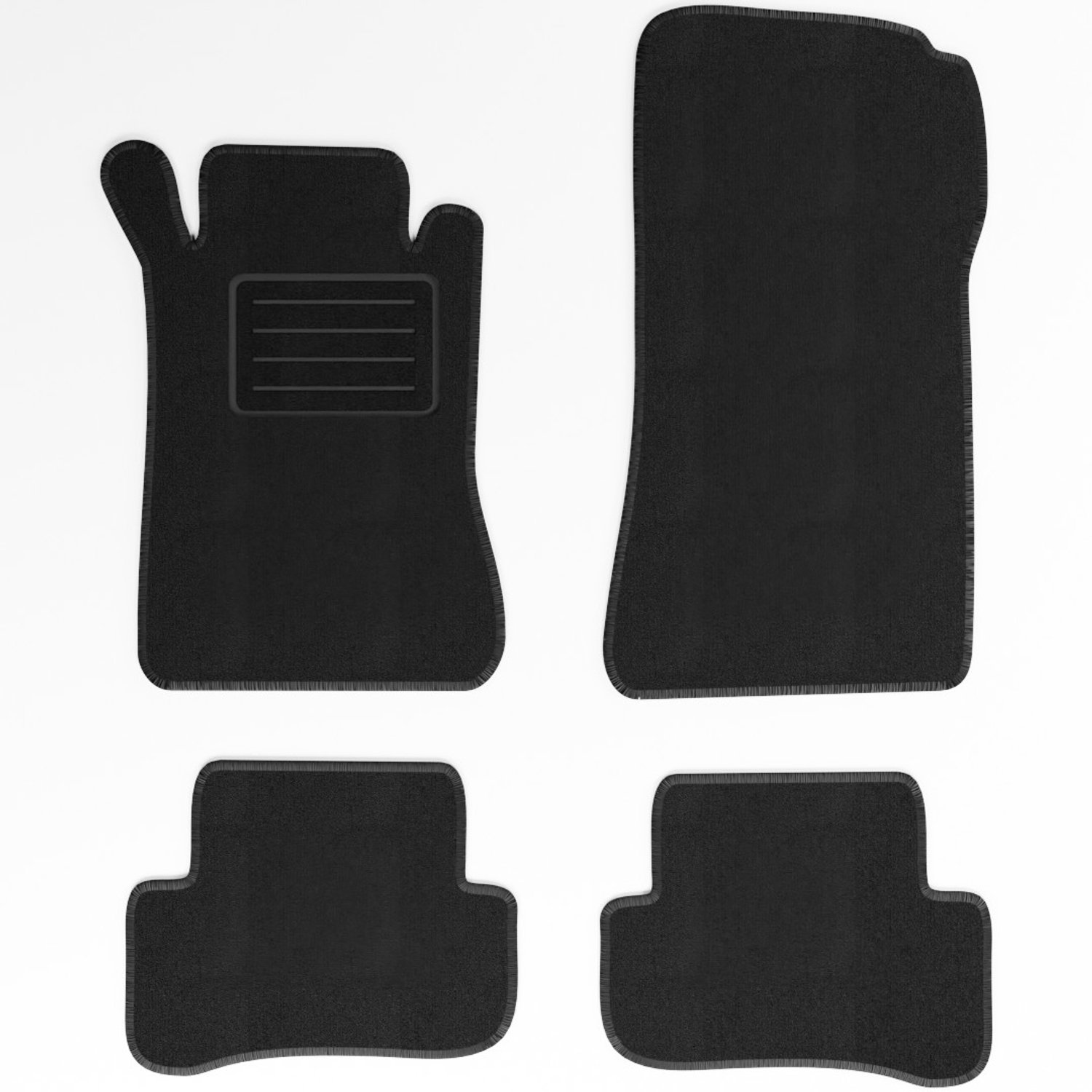Mats4all | Naaldvilt automatten passend voor Mercedes C-Klasse 2000-2007 | Antislip | Met versterking | 4-delig | Automatten | Mattenset