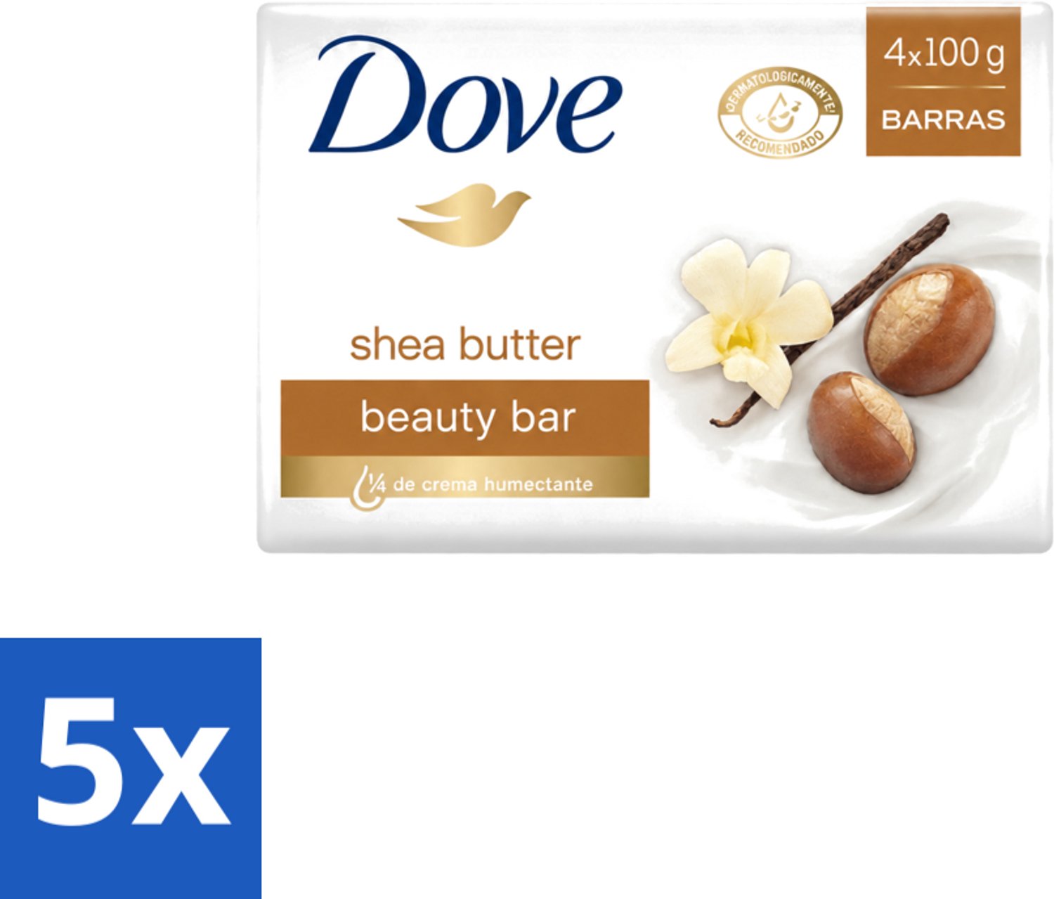 5 x Dove – Zeep – Sheabutter – 4 x 100 g - Voordeelverpakking - 5 stuks