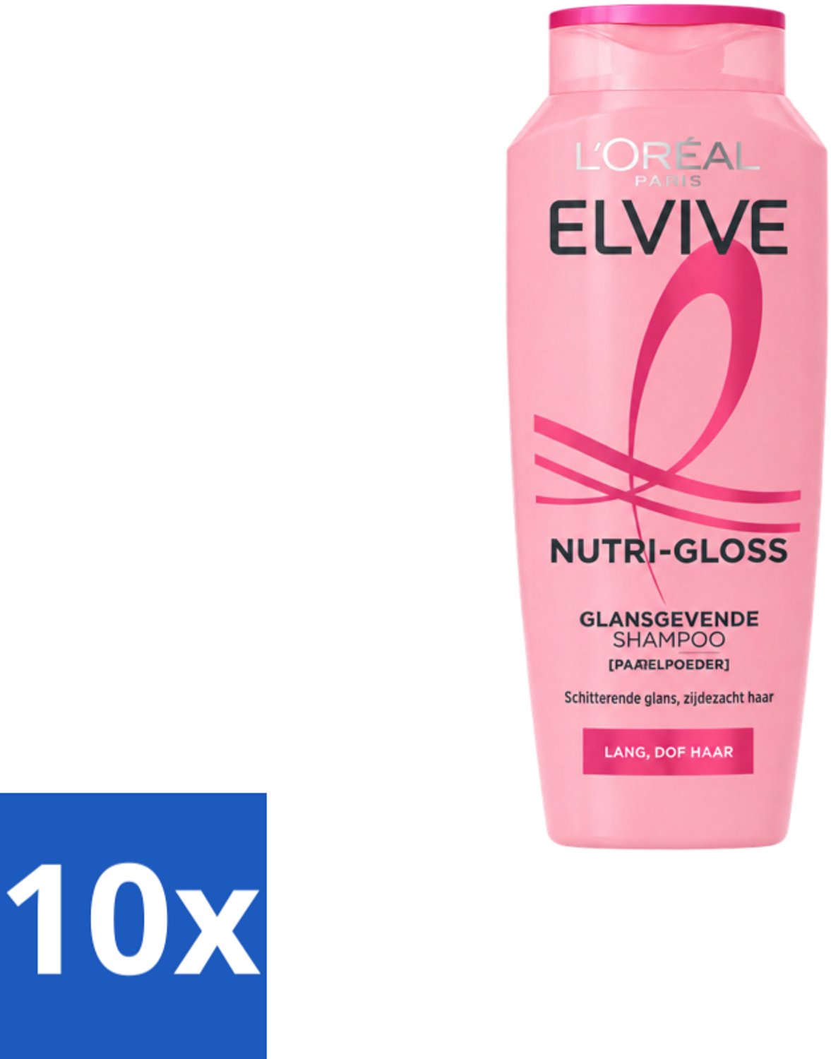10 x L’Oréal Paris Elvive – Shampoo – Nutri Gloss – 200 ml - Voordeelverpakking - 10 stuks