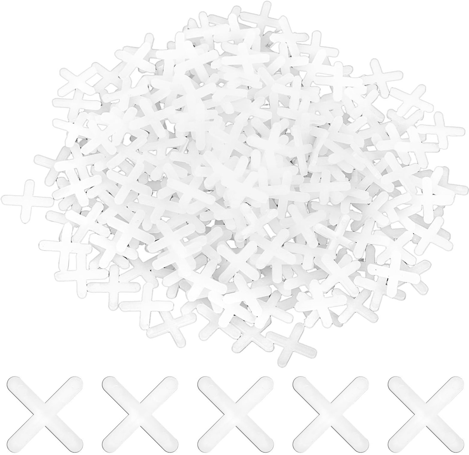 500 Witte Tegelkruisjes 3 mm PVC Afstandhouders voor Nauwkeurige Tegelinstallatie
