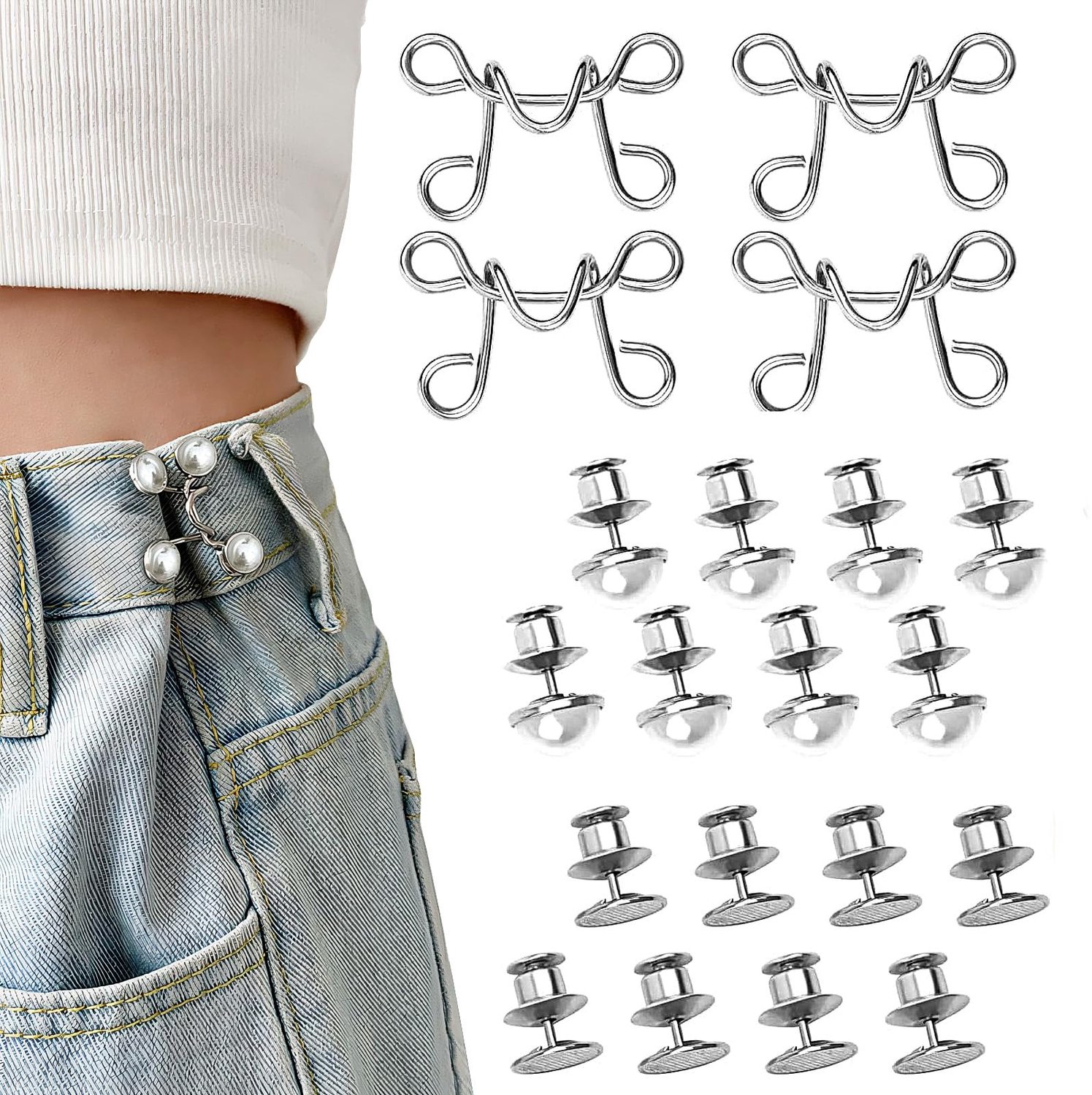 Set van 4 Tailleverstellers voor Broeken en Jeans