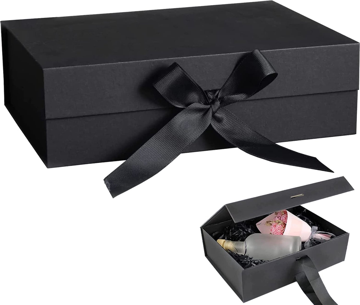 Geschenkdoos met strik - Magnetische Geschenkdoos - Herbruikbare Decoratieve Doos - 21 x 17 x 7 cm - Perfect voor Bruiloft/Verjaardag/Kerstmis - Elegante Verpakking - Cadeauverpakking
