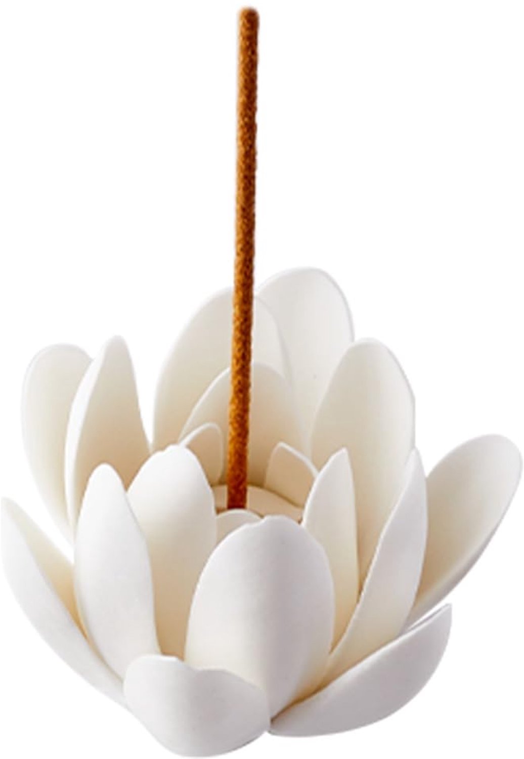 Wierookbrander Keramisch Lotus - Wierookhouder - Aromatherapie - Decoratie - Handgemaakt - Porselein 6,3/6,9 x 4,85 cm