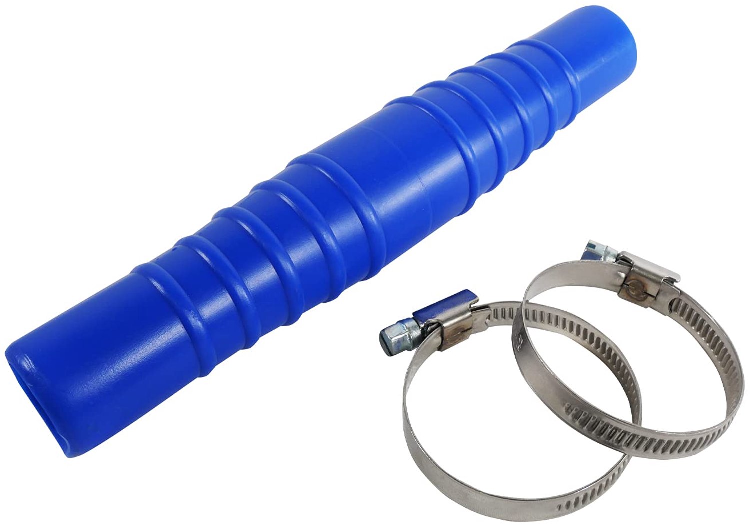 Blauw Slangconnector voor Ø 32-38 mm Zwembadslang + 2 Slangklemmen