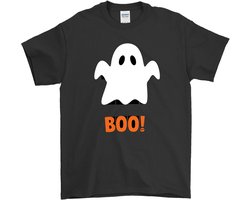 Halloween Shirt – Spookachtig 'BOO!' met Grappig Geest Design en Skulls – Unisex T-Shirt voor Dames & Heren – Leuk Cadeau
