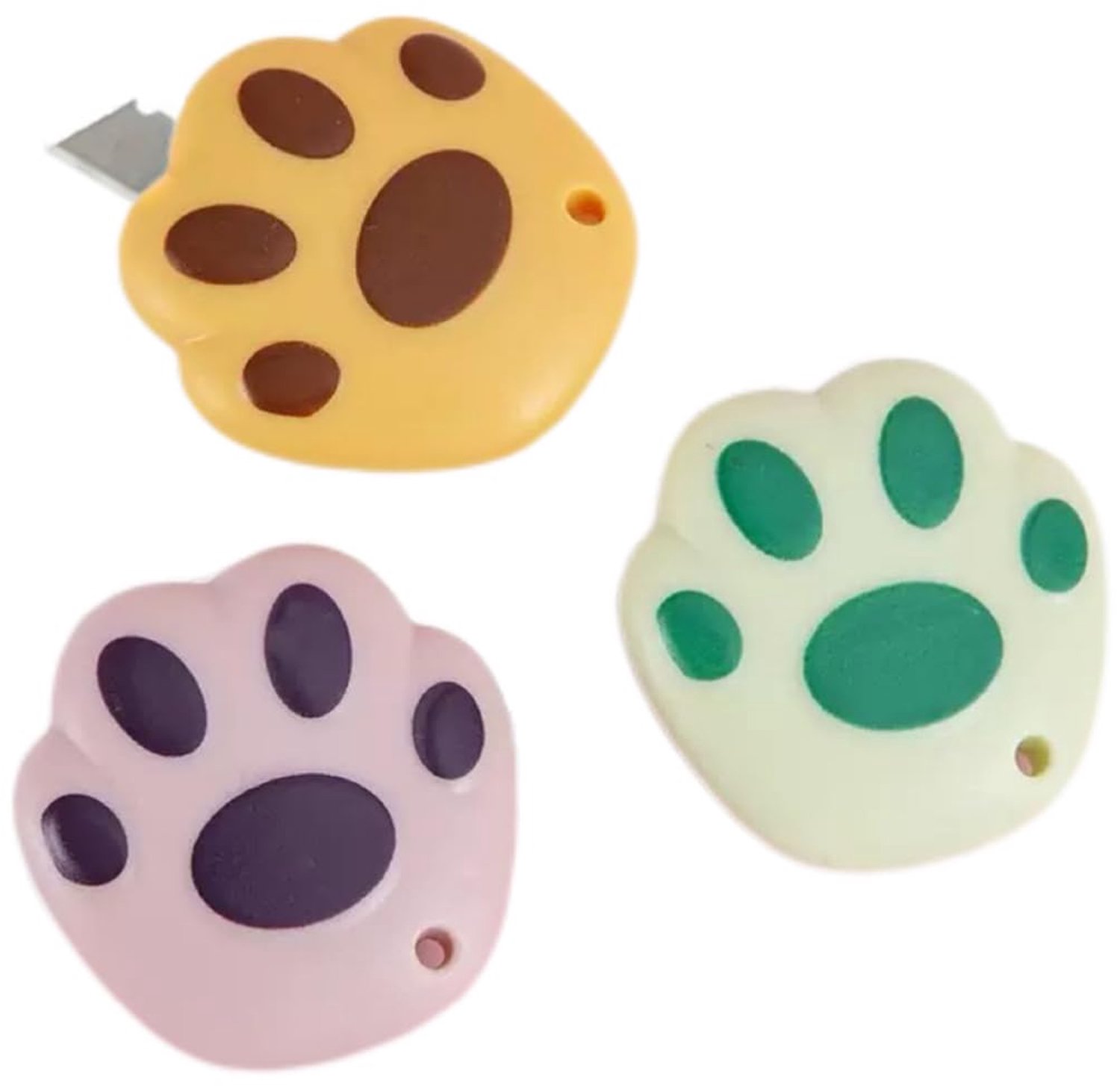 4 Stuks Mini Cutter Messer Set - Schattige Kattenpoot Ontwerp