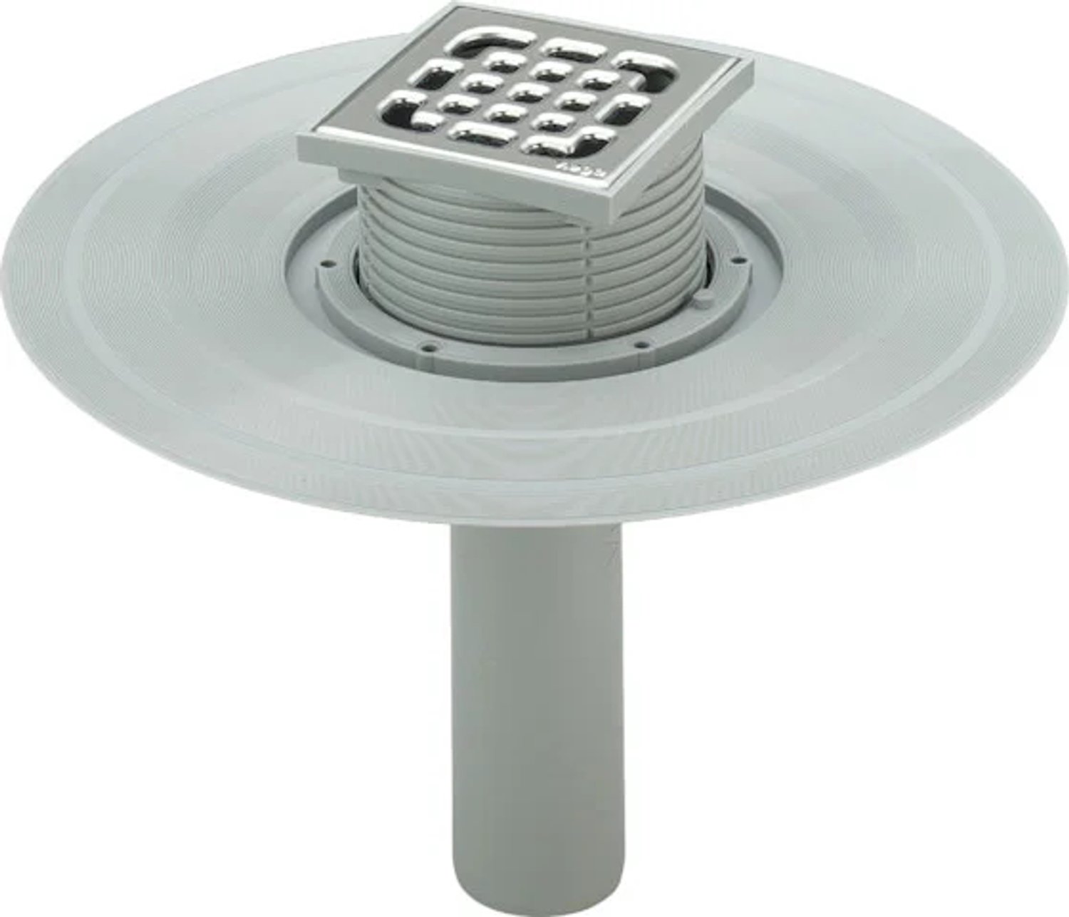 Viega Advantix-balkon-/terrasafvoer zonder: stankafsluiter, model 4944.2 DN: 70 afvoercapaciteit 35 mm (conform DIN EN 1253): 3 afvoer verticaal, 557102