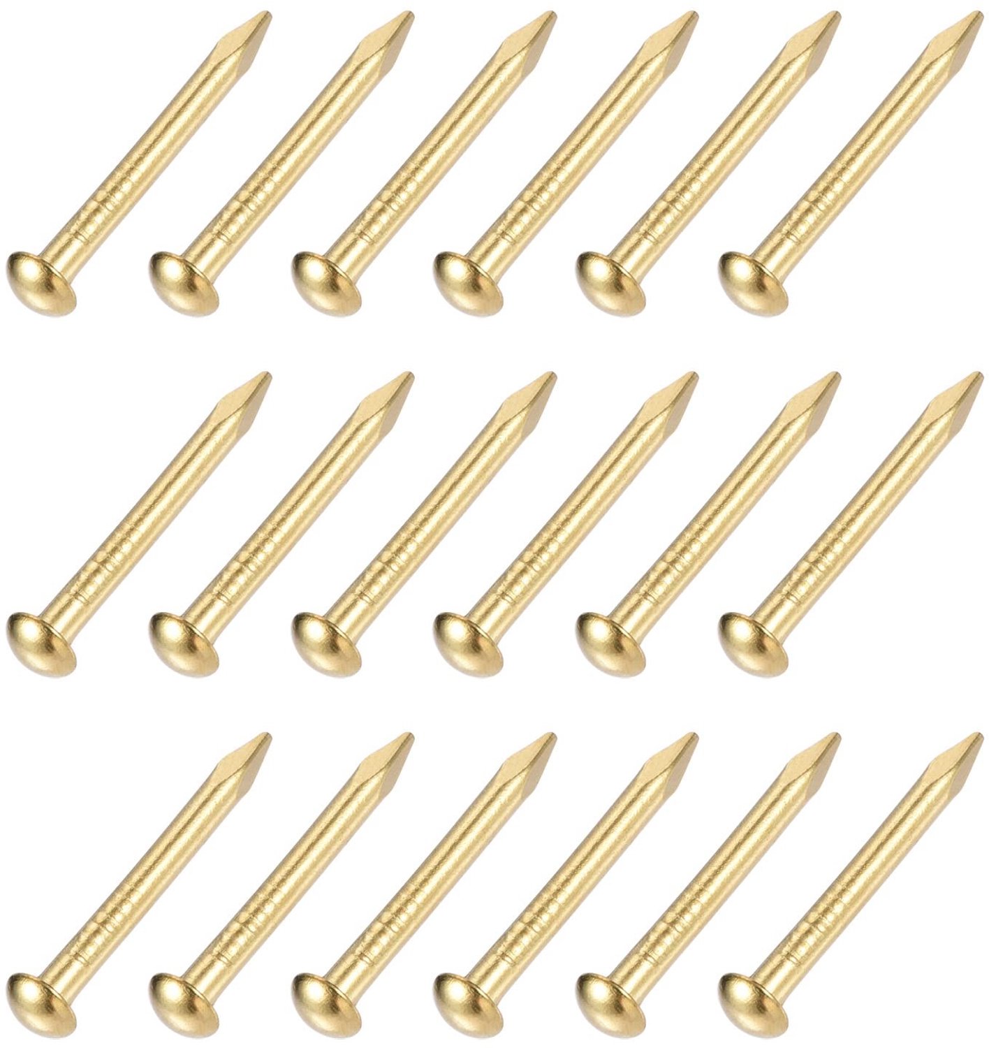 Kleine Spijkers 2 x 25 mm 60 Stuks Messing voor Houtbewerking