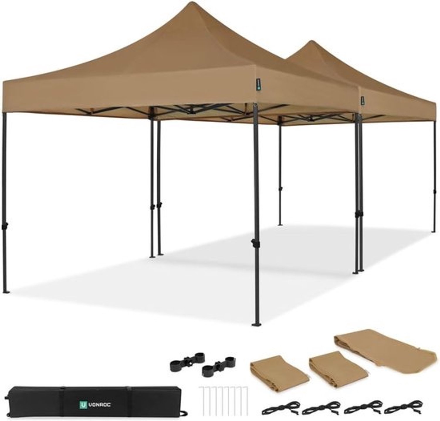 Partytent 6x3 meter - inklapbaar met zijwanden - waterdicht met UV-bescherming, Easy Up-vouwtent voor tuin, feesten en evenementen