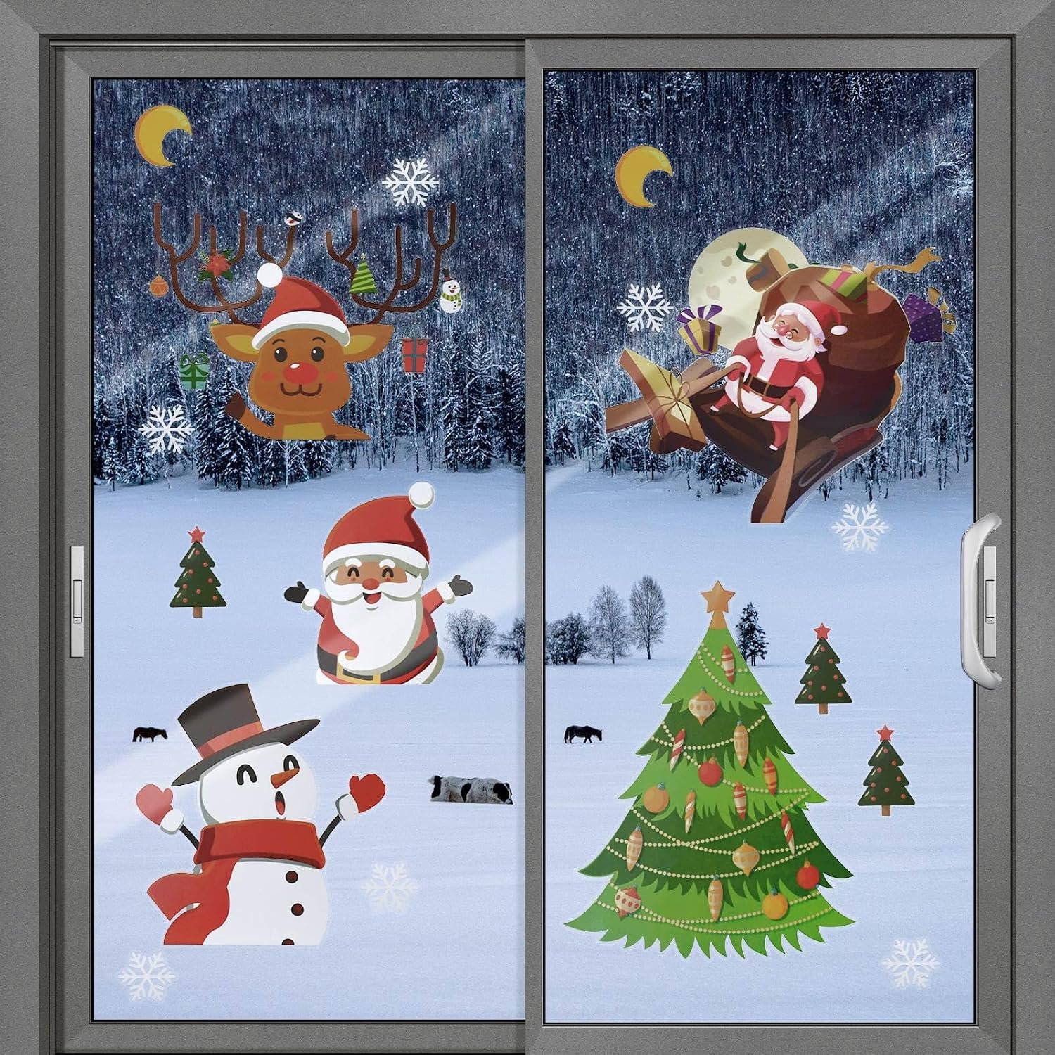 Raamafbeeldingen 275 stuks kerst raamdecoratie