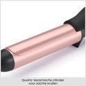 Rose-gouden quartz-keramische cilinder van een krultang voor zachte krullen.