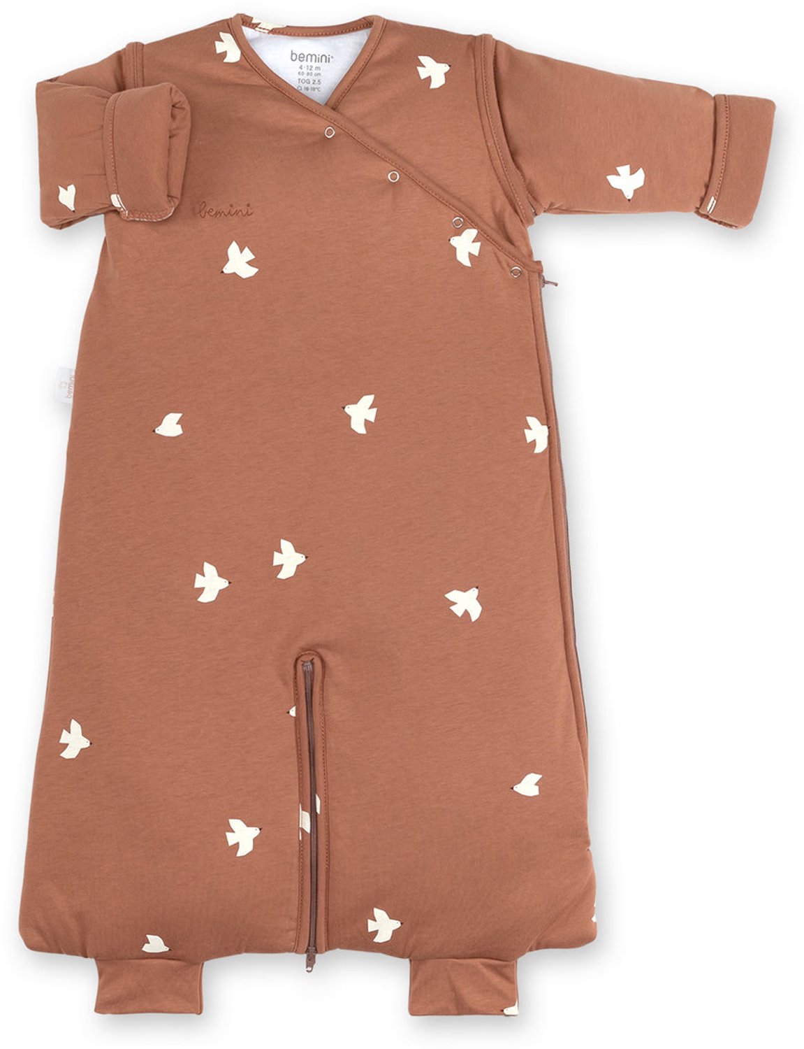 BEMINI Babyslaapzak - MAGIC BAG 4-12m - TOG 2.5 - Knus cocon - Piuma moka