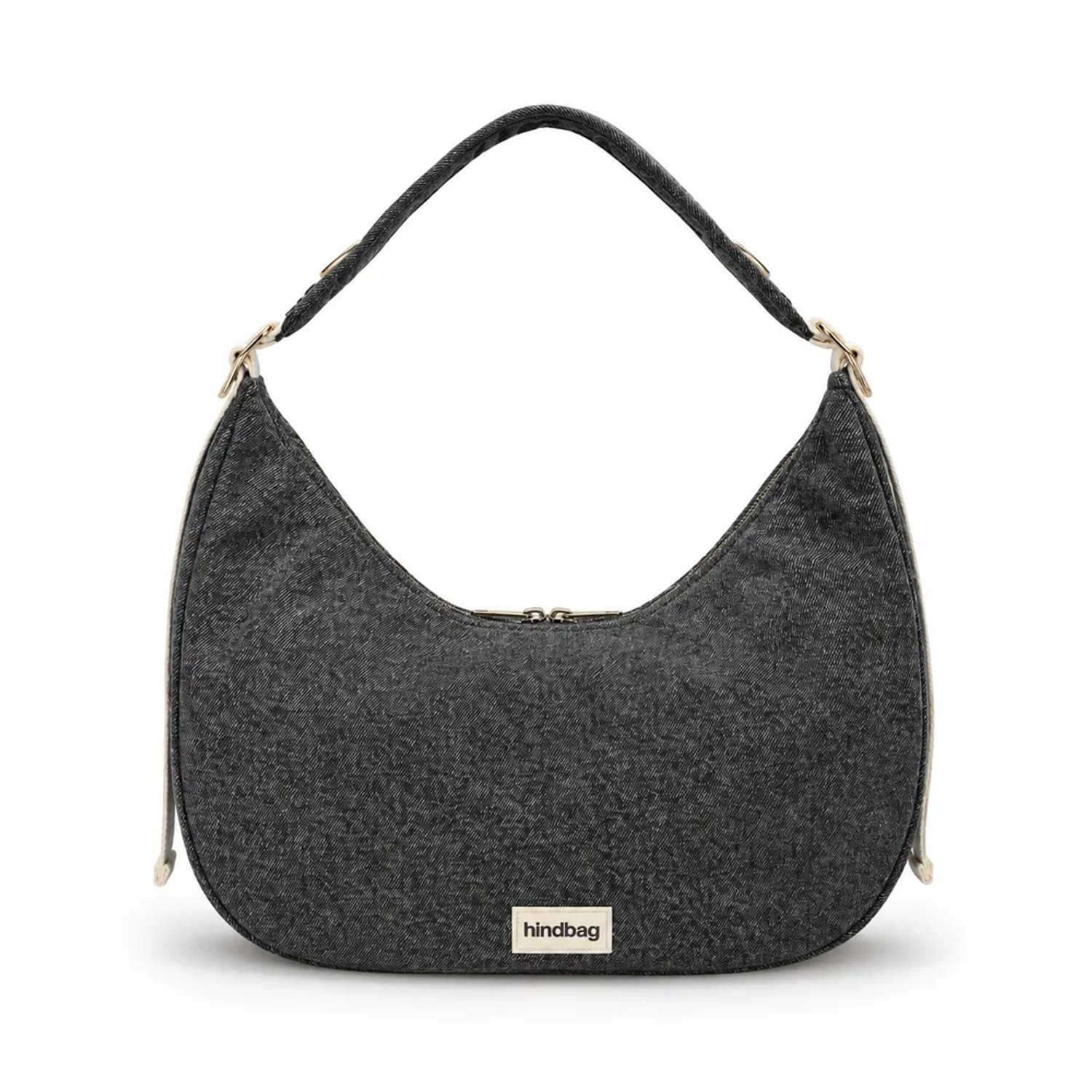 Hindbag schoudertas Bianca donkergrijs - biologisch katoen