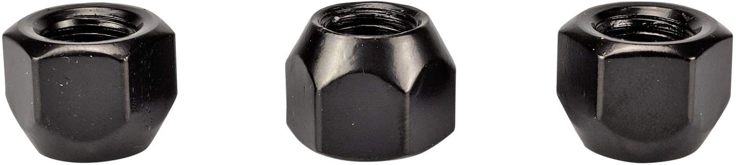 20 Stuks M12 x 1.5 Wielen Moeren - SW19 Zwart Verzinkt