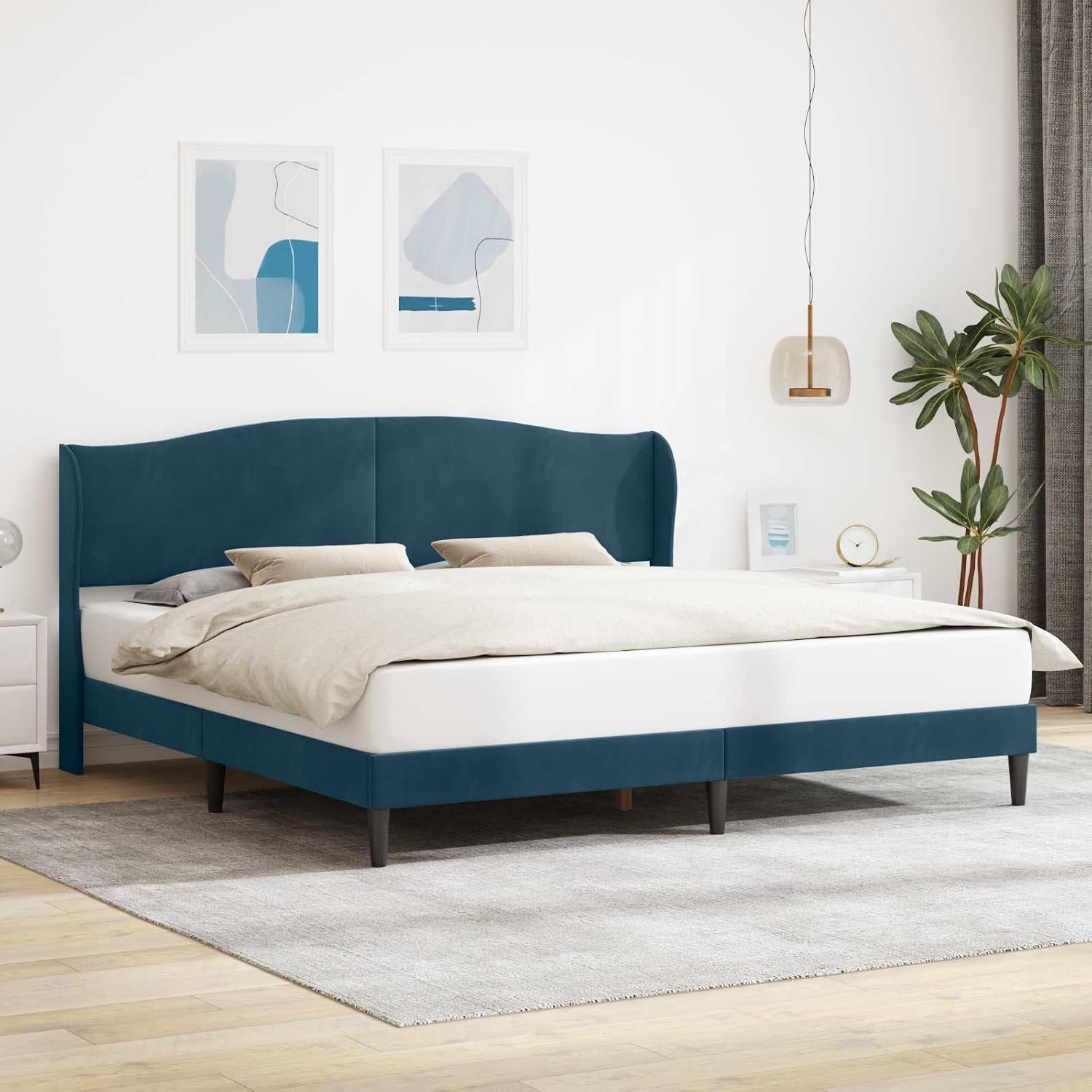 Bekleding moderne rechthoekige stijl 180x200 cm Blauw
