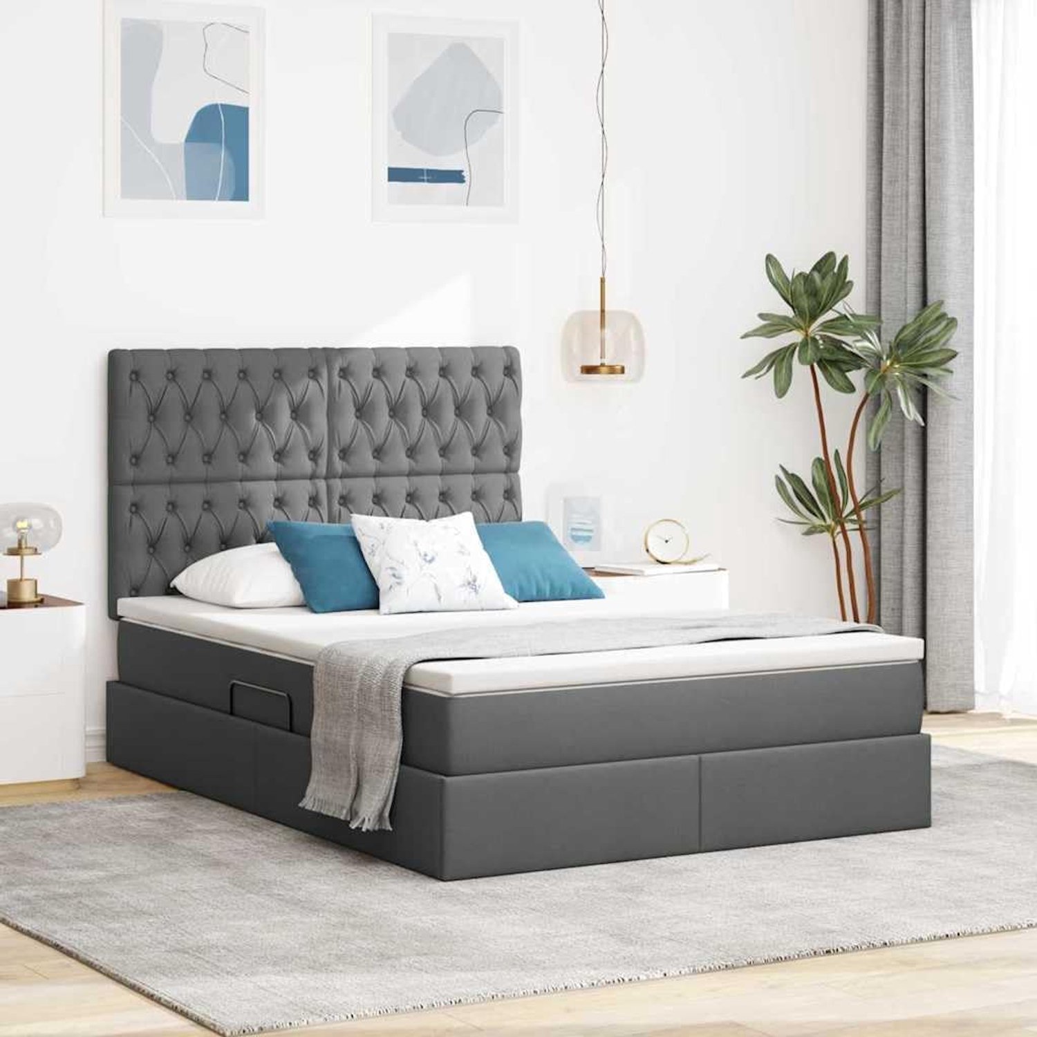 Opbergbed met hydraulisch liftmechanisme modern zijopen