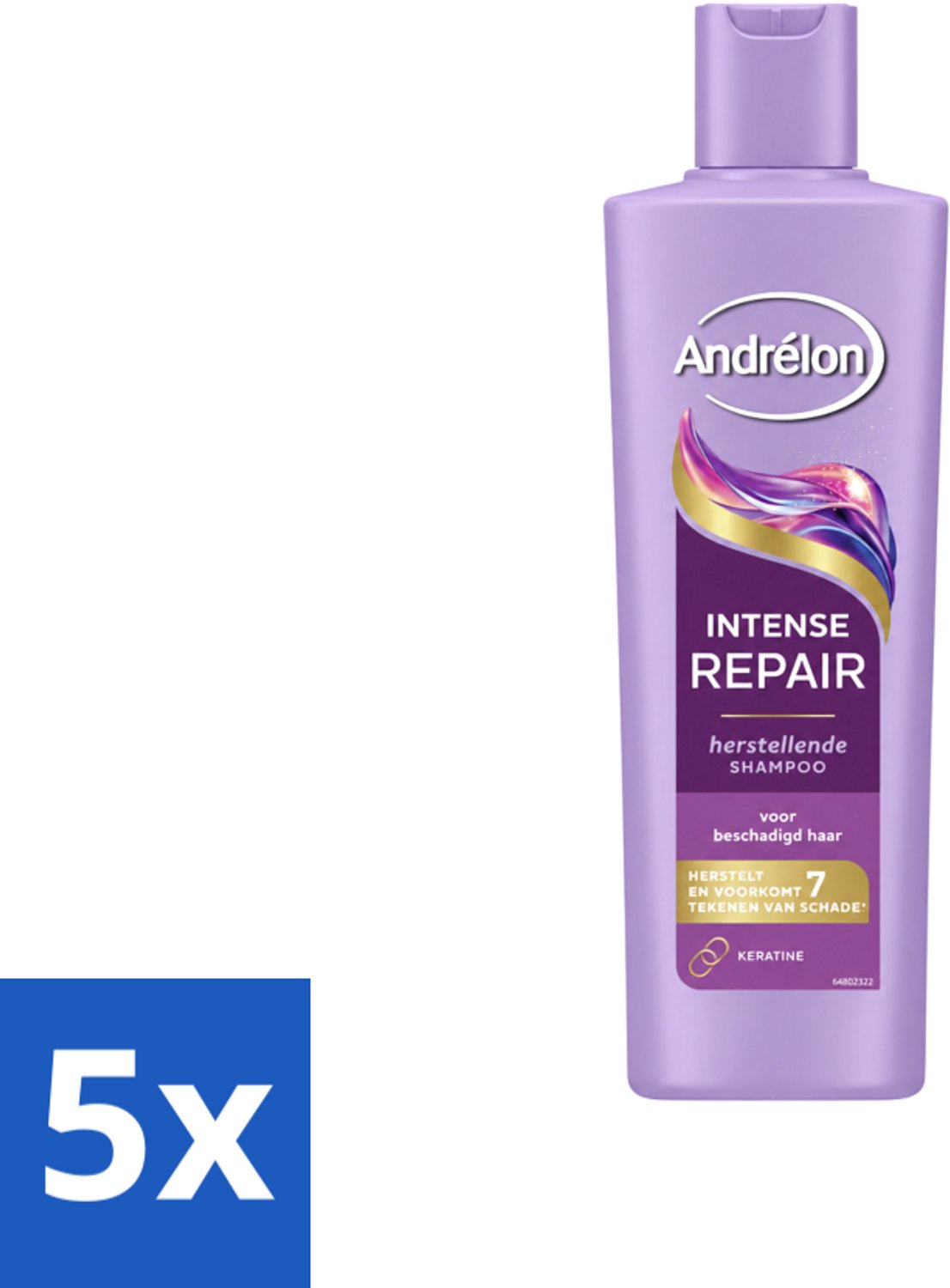 5 x Andrélon – Shampoo – Intense Repair – 250 ml - Voordeelverpakking - 5 stuks