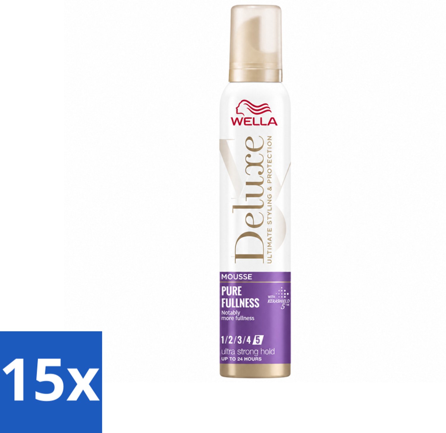 15 x Wella – Deluxe Pure Fullness – Haarmousse – 200 ml - Voordeelverpakking - 15 stuks