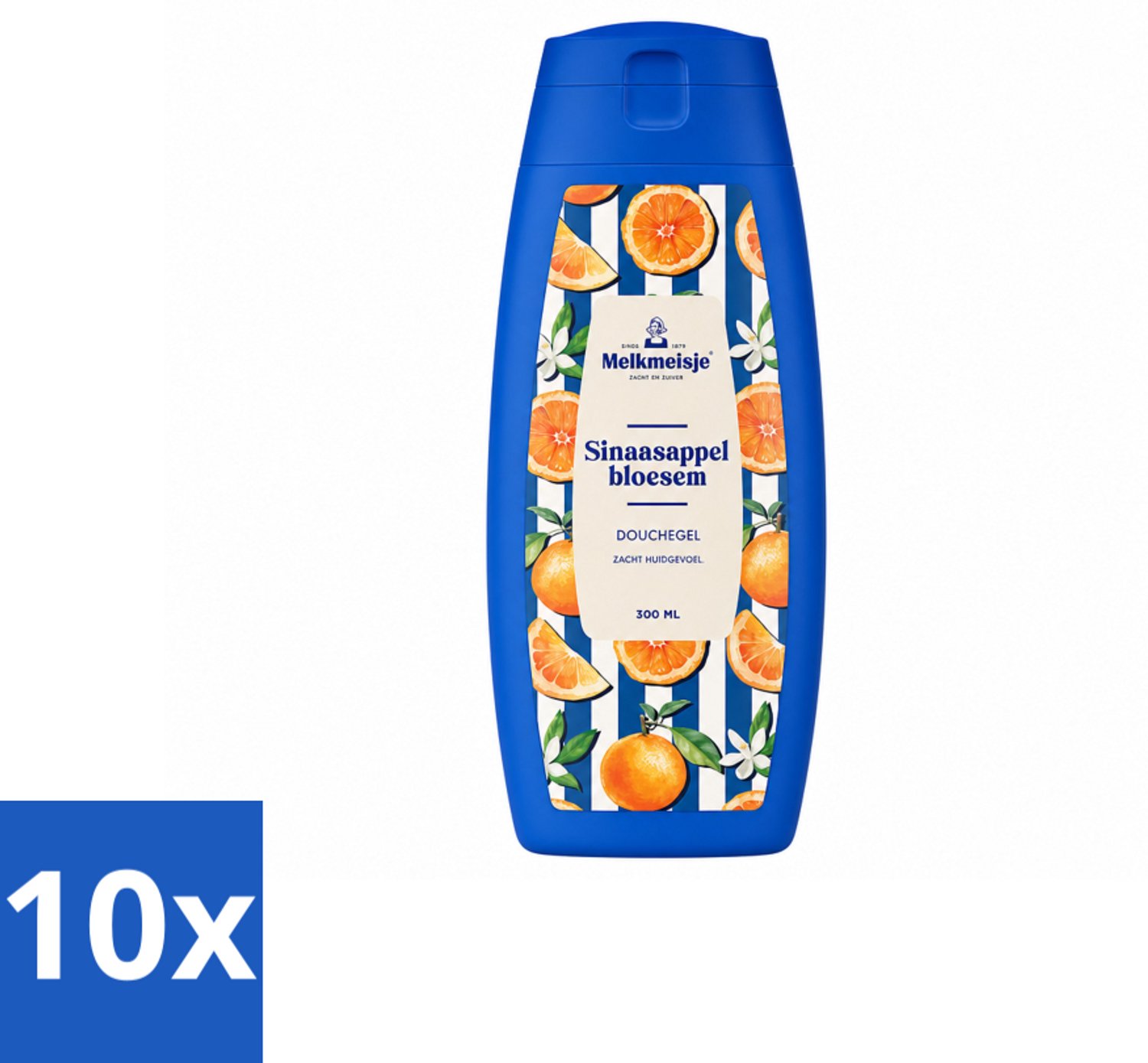 10 x Melkmeisje – Douchegel – Sinaasappelbloesem – 300 ml - Voordeelverpakking - 10 stuks