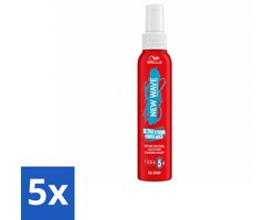 5 x Wella – New Wave Power Hold – Gelspray – 150 ml - Voordeelverpakking - 5 stuks