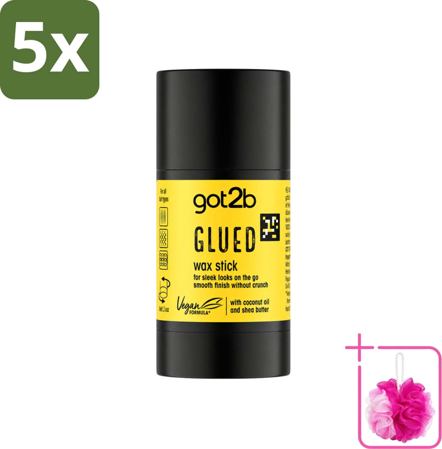 5 x Got2B - Wax Stick - Glued - 50 g - Bulkverpakking - Haartype - Douchemop - Strak haar
